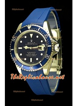 Rolex Submariner 11610 Swiss Watch with Blue Rubber Strap