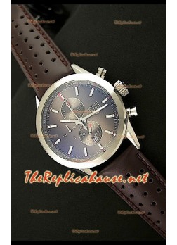 Tag Heuer SLR 300 Chronograph Watch in Leather Strap - Brown Dial