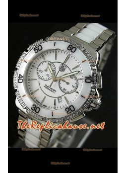 Tag Heuer Formula 1 Ladies Chronograph Watch in White - 1:1 Mirror Replica