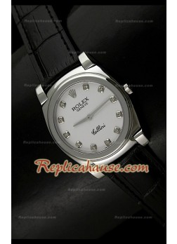 Rolex Cellini Swiss Quartz Replica Watch in White Dial