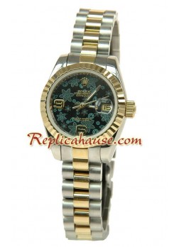Rolex Floral Motif Datejust Ladies Wristwatch ROLX652