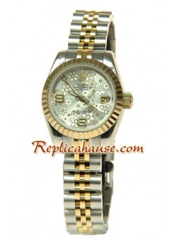 Rolex Floral Motif Datejust Ladies Wristwatch ROLX654