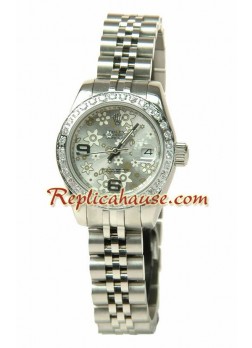 Rolex Floral Motif Datejust Ladies Wristwatch ROLX656