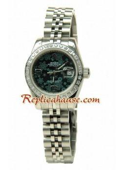 Rolex Floral Motif Datejust Ladies Wristwatch ROLX657