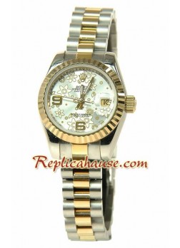 Rolex Floral Motif Datejust Ladies Wristwatch ROLX660