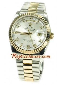 Rolex Day Date Two Tone Swiss Wristwatch ROLX174