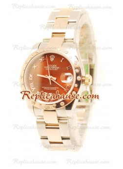 Datejust Rolex Swiss Wristwatch in Two Tone Rose Gold- 36MM ROLX-20101349