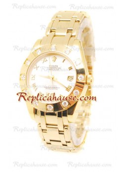 Datejust Rolex Swiss Wristwatch in Yellow Gold and White Dial - 36MM ROLX-20101373