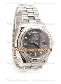 Rolex Day Date Silver Swiss Wristwatch ROLX530