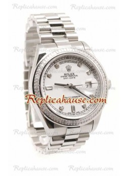 Rolex Day Date Silver Swiss Wristwatch ROLX531