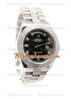 Rolex Day Date Silver Swiss Wristwatch ROLX535