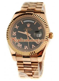Rolex Day Date Pink Gold Swiss Wristwatch ROLX509