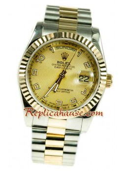 Rolex Day Date Two Tone Swiss Wristwatch ROLX176