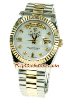 Rolex Day Date Two Tone Swiss Wristwatch ROLX177