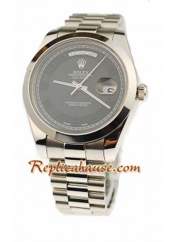 Rolex Day Date II Silver Swiss Wristwatch - 41MM ROLX03