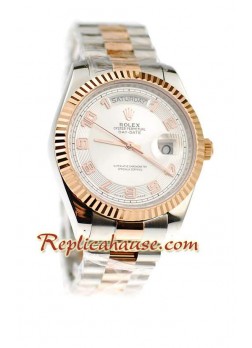 Rolex Day Date Two Tone Swiss Wristwatch ROLX543