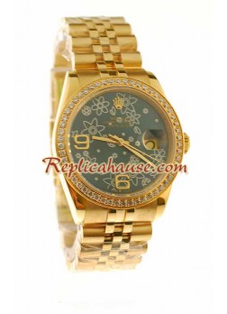 Rolex Swiss Floral Motif 2011 Edition Datejust Wristwatch ROLX830