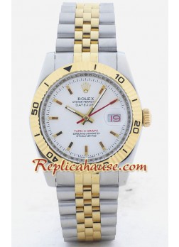 Rolex Datejust Turn O Graph Swiss Mens Wristwatch ROLX104