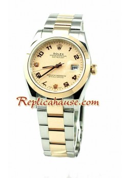 Rolex Datejust Mens Wristwatch - Pink Gold ROLX356