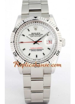 Rolex Datejust Turn O Graph Swiss Mens Wristwatch ROLX106