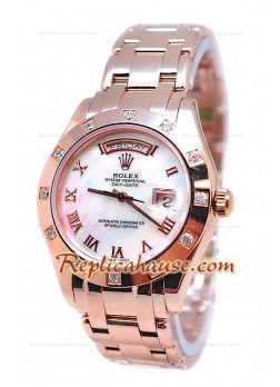 Rolex Day Date White Mother of Pearl Face Watch