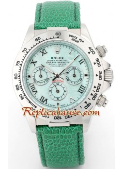 Rolex Daytona Green Leather Mens Wristwatch ROLX210