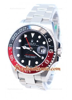 Rolex GMT Master II Swiss Black & Red Ceramic Bezel Watch