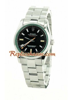 Rolex Milgauss Mens Wristwatch - Green Crystal Edition ROLX693