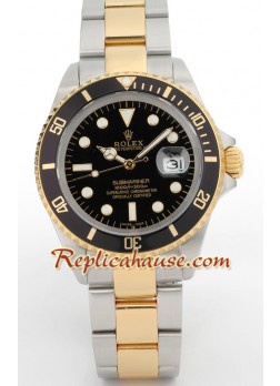 Rolex Submariner Swiss Two Tone Wristwatch ROLX825