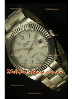 Rolex Datejust Swiss Timepiece in White Dial - 2836-2 ETA 