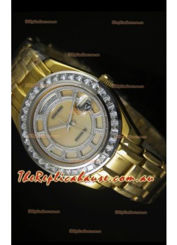 Rolex Day Date Swiss Timepiece in Rose Gold Case