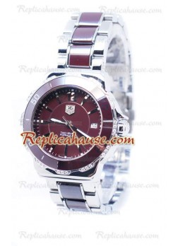 Tag Heuer Formula 1 Quartz Brown Ceramic Diamonds Bezel Wristwatch TAG-20110537