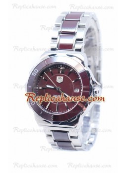 Tag Heuer Formula 1 Quartz Brown Ceramic Bezel Steel Wristwatch TAG-20110538