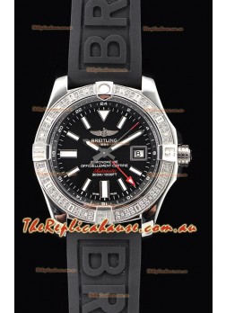 Breitling Avenger II Steel GMT Swiss Timepiece 1:1 Ultimate Edition - Black Dial