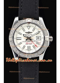 Breitling Avenger II Steel GMT Swiss Timepiece 1:1 Ultimate Edition - White Dial