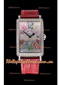 Franck Muller Long Island Color Dreams Ladies Swiss Timepiece in Pink Strap