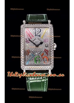 Franck Muller Long Island Color Dreams Ladies Swiss Timepiece in Green Strap