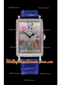 Franck Muller Long Island Color Dreams Ladies Swiss Timepiece in Blue Strap