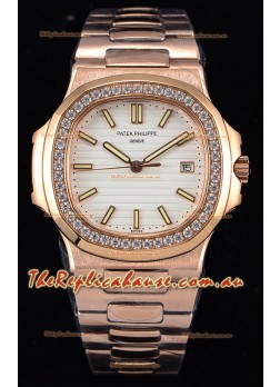 Patek Philippe Nautilus 5711/1R 1:1 Mirror Timepiece - Rounded Diamonds Bezel