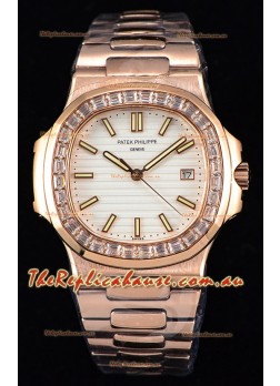 Patek Philippe Nautilus 5711/1R 1:1 Mirror Timepiece - Baguette Diamonds Bezel