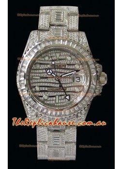 Rolex GMT Masters II Iced out Swiss Replica Timepiece 