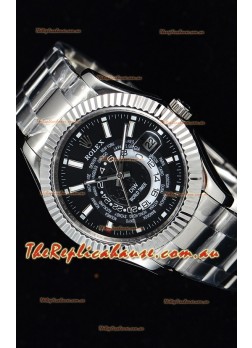 Rolex SkyDweller Swiss Timepiece in Steel Case - DIW Edition Black Dial 