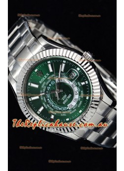 Rolex SkyDweller Swiss Timepiece in Steel Case - DIW Edition Green Dial 