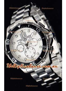 Tag Heuer Aquaracer Chronograph Swiss Quartz White Dial Timepiece 