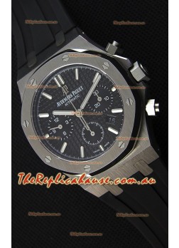 Audemars Piguet Royal Oak Chronograph Black Dial Rubber Strap Swiss Replica Watch 