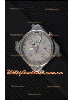 Bell & Ross BR03-92 Horolum Grey Dial Rubber Strap Swiss Replica Watch 1:1 Mirror Replica
