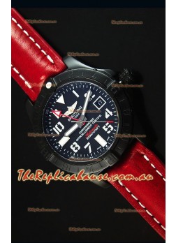 Breitling Chronometre GMT Black Dial Swiss Replica Timepiece in PVD Casing