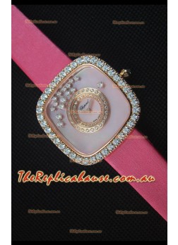 Chopard Happy Diamonds 38MM Pink Strap in Pink Dial