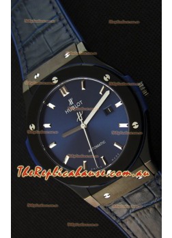 Hublot Classic Fusion Ceramic Blue Swiss Replica Watch - 1:1 Mirror Replica 