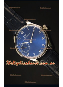 IWC Portuguese Handwind Ref# IW5242 Swiss 1:1 Mirror Blue Dial Timepiece